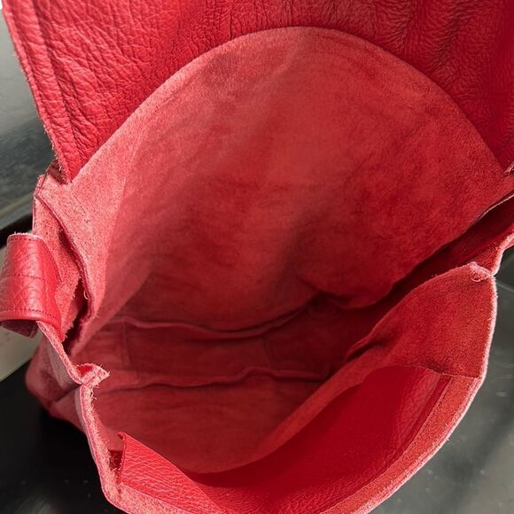 New! foks form Tote Bag genuine Leather Minimal Hobo Shoulder purse handbag - Picture 12 of 13